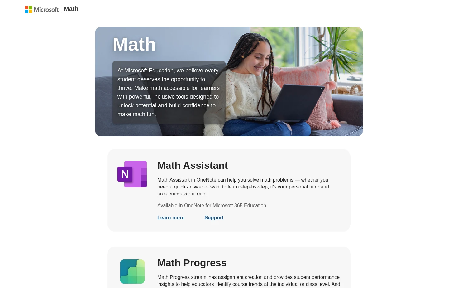 Math Solver 页面快照